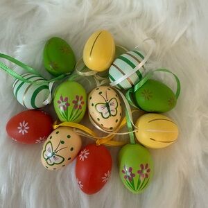 12Pcs Mini Easter Decorations Plastic Eggs Ornaments Colorful Easter Egg Hunt